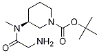 (S)-3-[(2-AMino-acetyl)-Methyl-aMino]-piperidine-1-carboxylic acid tert-butyl ester,1354002-33-7,结构式