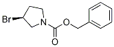 (S)-3-BroMo-pyrrolidine-1-carboxylic acid benzyl ester 化学構造式