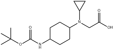 [(4-tert-ButoxycarbonylaMino-cyclohexyl)-cyclopropyl-aMino]-acetic acid Struktur