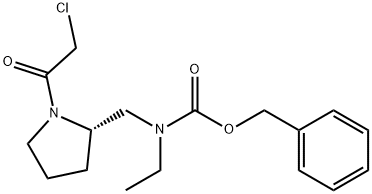 [(S)-1-(2-Chloro-acetyl)-pyrrolidin-2-ylMethyl]-ethyl-carbaMic acid benzyl ester Struktur