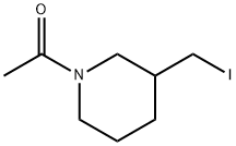 1-(3-IodoMethyl-piperidin-1-yl)-ethanone Struktur