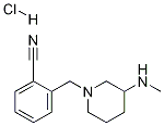 2-(3-甲氨基-哌啶-1-基甲基)-苄腈盐酸盐, 1289385-58-5, 结构式