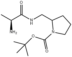 2-[((S)-2-AMino-propionylaMino)-Methyl]-pyrrolidine-1-carboxylic acid tert-butyl ester Struktur