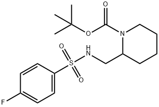 2-[(4-氟-苯磺酰氨基)-甲基]-哌啶-1-甲酸叔丁基酯, 1353980-93-4, 结构式