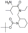 2-{[((S)-2-AMino-3-Methyl-butyryl)-ethyl-aMino]-Methyl}-piperidine-1-carboxylic acid tert-butyl ester Struktur