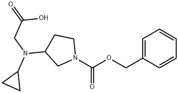 3-(CarboxyMethyl-cyclopropyl-aMino)-pyrrolidine-1-carboxylic acid benzyl ester 结构式