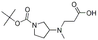 3-(CarboxyMethyl-ethyl-aMino)-pyrrolidine-1-carboxylic acid tert-butyl ester 化学構造式