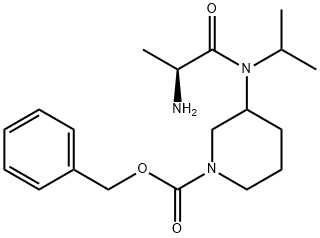 3-[((S)-2-AMino-propionyl)-isopropyl-aMino]-piperidine-1-carboxylic acid benzyl ester Struktur