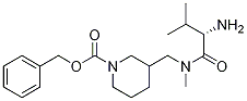 3-{[((S)-2-AMino-3-Methyl-butyryl)-Methyl-aMino]-Methyl}-piperidine-1-carboxylic acid benzyl ester Struktur