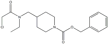 4-{[(2-Chloro-acetyl)-ethyl-aMino]-Methyl}-piperidine-1-carboxylic acid benzyl ester Structure