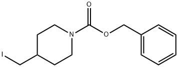 4-IodoMethyl-piperidine-1-carboxylic acid benzyl ester 化学構造式
