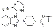 4-(1-(3-氰基吡啶-2-基)-1H-苯并[D]咪唑-2-基)哌嗪-1-甲酸叔丁酯, , 结构式