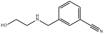 3-(((2-羟乙基)氨基)甲基)苄腈,1039834-76-8,结构式