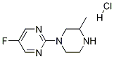 5-Fluoro-2-(3-methyl-piperazin-1-yl)-pyrimidine hydrochloride Struktur