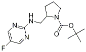 2-[(5-氟嘧啶-2-基氨基)-甲基]-吡咯烷-1-羧酸叔丁基酯 结构式