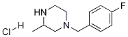 1-(4-Fluoro-benzyl)-3-methyl-piperazine hydrochloride Struktur