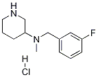 (3-Fluoro-benzyl)-methyl-piperidin-3-yl-amine hydrochloride Structure