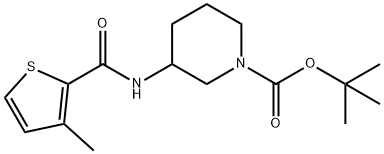 3-[(3-Methyl-thiophene-2-carbonyl)-amino]-piperidine-1-carboxylic acid tert-butyl ester Structure