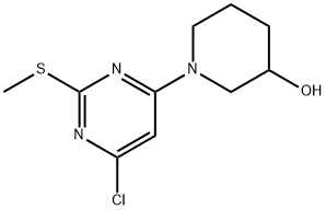 1-(6-氯-2-甲硫基-嘧啶-4-基)-哌啶-3-醇, 1261229-47-3, 结构式