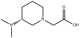 (R)-2-(3-(二甲氨基)哌啶-1-基)乙酸, 1353995-04-6, 结构式