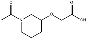 (1-Acetyl-piperidin-3-yloxy)-acetic acid Structure