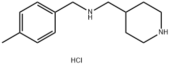(4-甲基-苄基)-哌啶-4-基甲基-胺盐酸盐 结构式