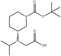 (R)-3-(CarboxyMethyl-isopropyl-aMino)-piperidine-1-carboxylic acid tert-butyl ester Structure