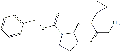(S)-2-{[(2-AMino-acetyl)-cyclopropyl-aMino]-Methyl}-pyrrolidine-1-carboxylic acid benzyl ester Struktur