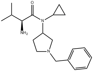 (S)-2-AMino-N-(1-benzyl-pyrrolidin-3-yl)-N-cyclopropyl-3-Methyl-butyraMide Struktur