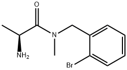 (S)-2-氨基-N-(2-溴苄基)-N-甲基丙酰胺, 1307134-10-6, 结构式