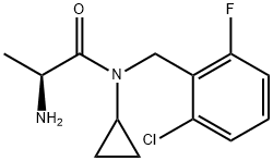 (S)-2-AMino-N-(2-chloro-6-fluoro-benzyl)-N-cyclopropyl-propionaMide Struktur