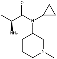 (S)-2-AMino-N-cyclopropyl-N-(1-Methyl-piperidin-3-yl)-propionaMide 化学構造式