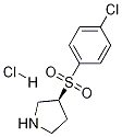 (S)-3-(4-氯-苯磺酰基)-吡咯烷盐酸盐 结构式