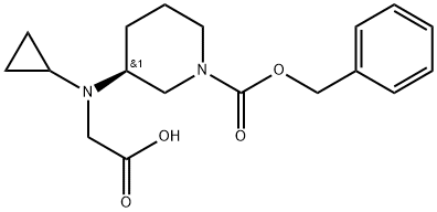 (S)-3-(CarboxyMethyl-cyclopropyl-aMino)-piperidine-1-carboxylic acid benzyl ester Struktur