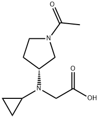 [((R)-1-Acetyl-pyrrolidin-3-yl)-cyclopropyl-aMino]-acetic acid Structure