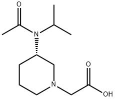 [(S)-3-(Acetyl-isopropyl-aMino)-piperidin-1-yl]-acetic acid Struktur