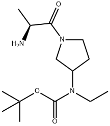[1-((S)-2-AMino-propionyl)-pyrrolidin-3-yl]-ethyl-carbaMic acid tert-butyl ester Struktur