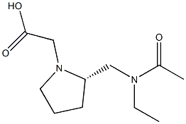 {(S)-2-[(Acetyl-ethyl-aMino)-Methyl]-pyrrolidin-1-yl}-acetic acid Struktur