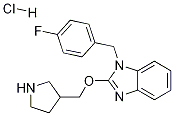 1-(4-氟-苄基)-2-(吡咯烷-3-基甲氧基)-1H-苯并咪唑盐酸盐, 1353966-61-6, 结构式