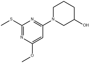 1-(6-甲氧基-2-甲硫基-嘧啶-4-基)-哌啶-3-醇,1353958-15-2,结构式