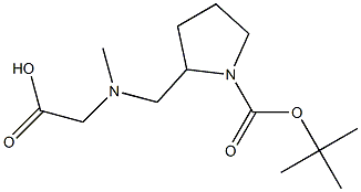 2-[(CarboxyMethyl-Methyl-aMino)-Methyl]-pyrrolidine-1-carboxylic acid tert-butyl ester Struktur