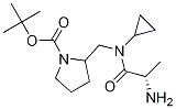 2-{[((S)-2-AMino-propionyl)-cyclopropyl-aMino]-Methyl}-pyrrolidine-1-carboxylic acid tert-butyl ester 结构式