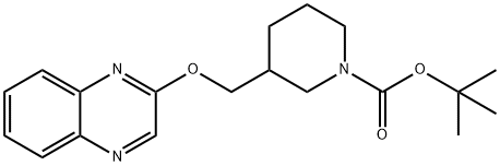 3-(喹喔啉-2-基氧基甲基)-哌啶-1-羧酸叔丁基酯, 1353989-84-0, 结构式