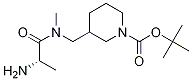 3-{[((S)-2-AMino-propionyl)-Methyl-aMino]-Methyl}-piperidine-1-carboxylic acid tert-butyl ester 化学構造式