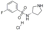 3-氟-N-(S)-吡咯烷-3-基-苯磺酰胺盐酸盐 结构式