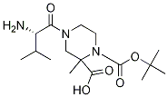 4-((S)-2-AMino-3-Methyl-butyryl)-piperazine-1,2-dicarboxylic acid 1-tert-butyl ester 2-Methyl ester 结构式