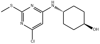 4-(6-氯-2-甲硫基-嘧啶-4-基氨基)-环己醇,1261230-50-5,结构式