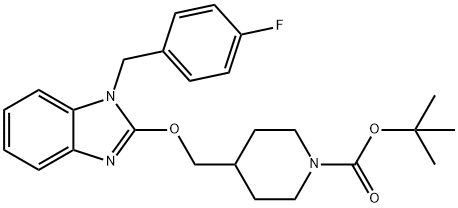 4-[1-(4-Fluoro-benzyl)-1H-benzoiMidazol-2-yloxyMethyl]-piperidine-1-carboxylic acid tert-butyl ester Structure