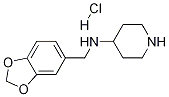 苯并[1,3]二氧杂环戊烯-5-基甲基-哌啶-4-基-胺盐酸盐, 1353981-15-3, 结构式