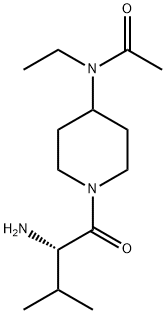 N-[1-((S)-2-AMino-3-Methyl-butyryl)-piperidin-4-yl]-N-ethyl-acetaMide 化学構造式